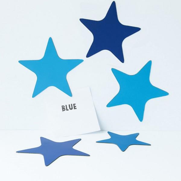 Magnet set stars shades of blue / Groovy Magnets
