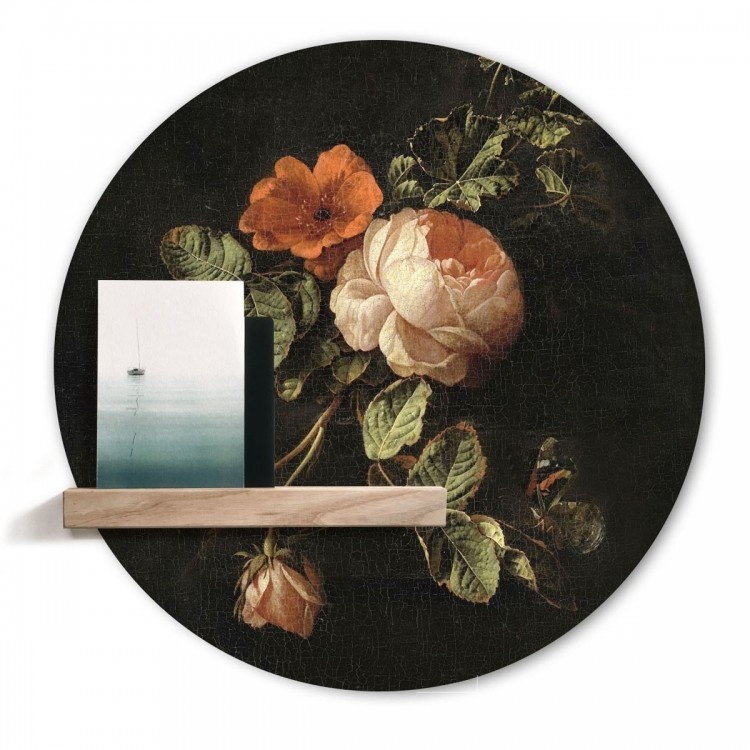 Magnetic wall sticker 'Flowers for ...' by Groovy Magnets - round adhesive wall sticker with print