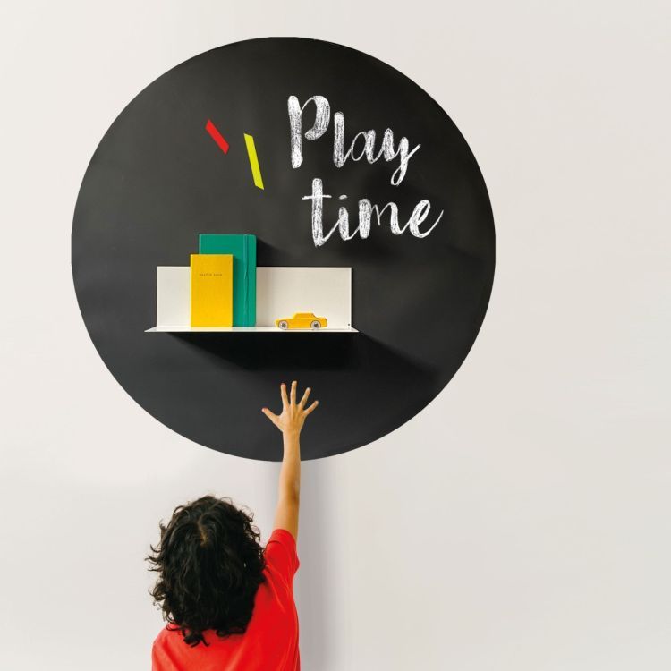 Premium chalkboard magnetic wallpaper by Groovy Magnets in circle shape: Extra strong adhesion