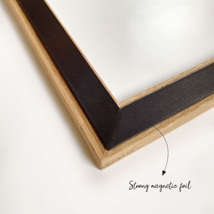 Cadre magnétique en bois de Groovy Magnets - pour vos propres impressions, photos, dessins