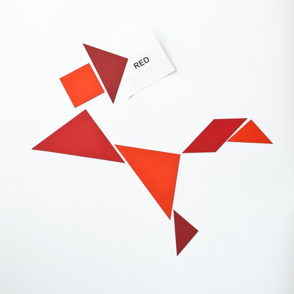 Aimants tangram teintes de rouges / Groovy Magnets Aimants tangram teintes de rouges / Groovy Magnets