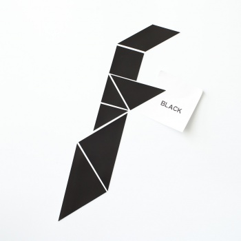 Aimants tangram noir / Groovy Magnets Aimants tangram noir / Groovy Magnets