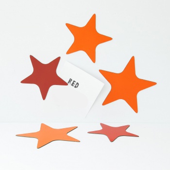 Aimants étoiles teintes de rouges / Groovy Magnets Aimants étoiles teintes de rouges / Groovy Magnets