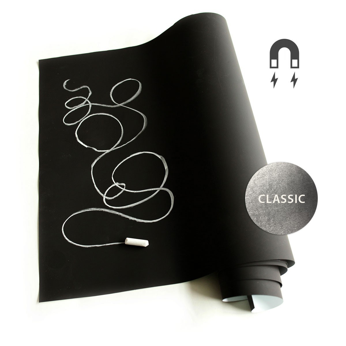 Chalkboard magnetic wallpaper by Groovy Magnets - easy to hang, writable  with soft chalks!