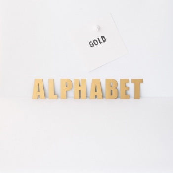 Magnet set alphabet gold / Groovy Magnets