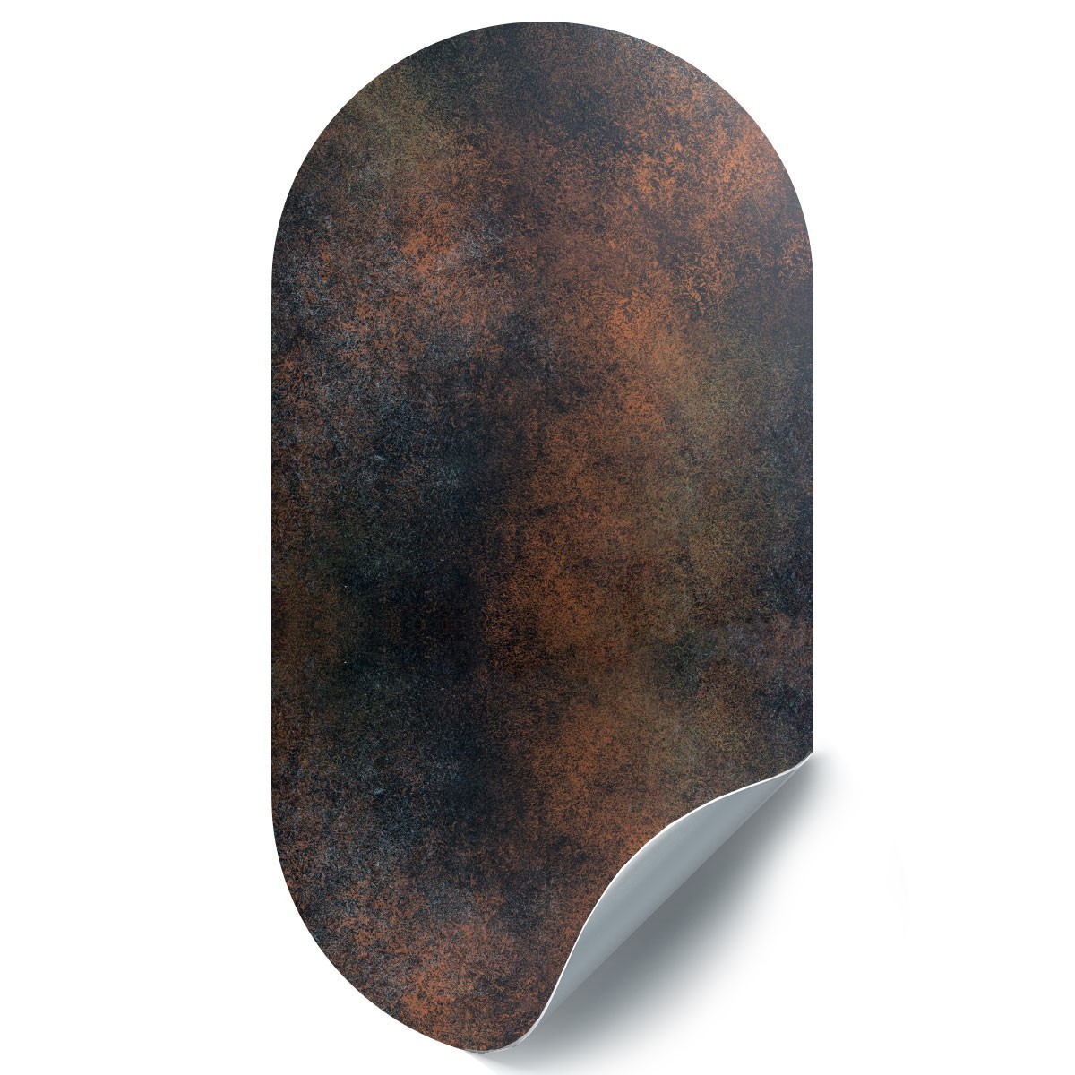 Oval-shaped magnetic wall sticker by Groovy Magnets 'Rusty Dark