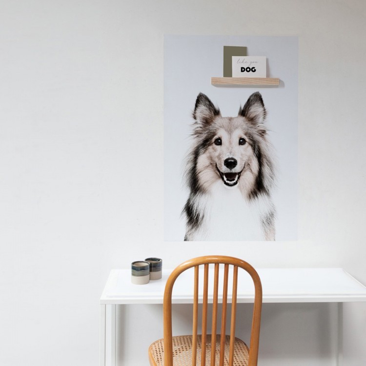 Selbstklebender, abwaschbarer Sticker mit Hund - by Groovy Magnets 