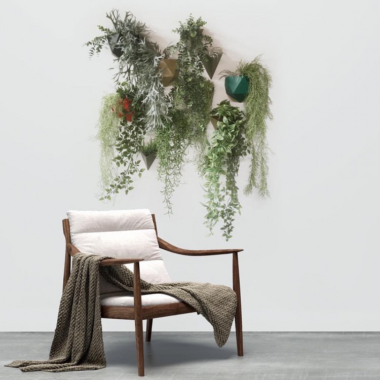 Magnetisch wandbakje ICO Outlet / zwart - voor planten, schrijfwaar,... - Groovy Magnets