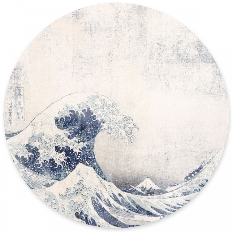 Sticker magnétique 'Under the wave' de Groovy Magnets - autocollant rond, sticker mural imprimé