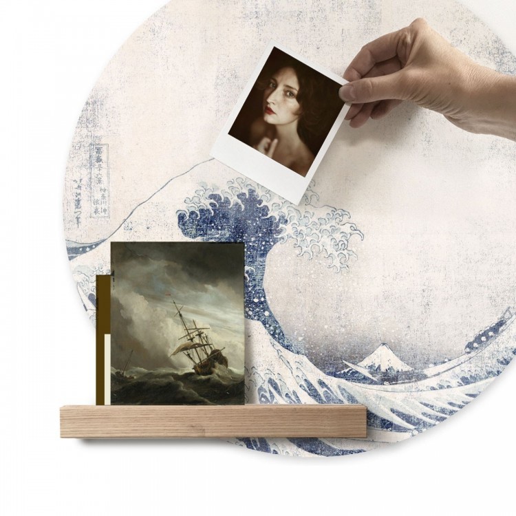 Sticker magnétique 'Under the wave' de Groovy Magnets - autocollant rond, sticker mural imprimé