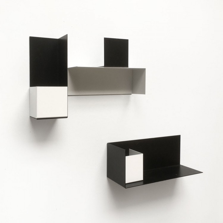 Groovy Magnets étagère magnétique en acier / blanc - 3 formats -  pas de trous dans le mur