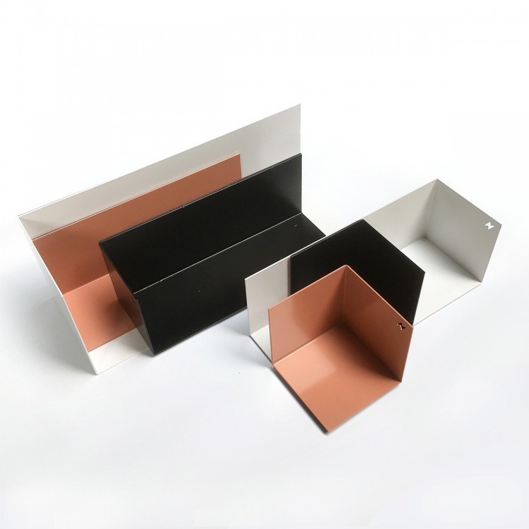 Groovy Magnets stainless steel magnetic shelf / black. No drill holes on ferrous undergrounds.