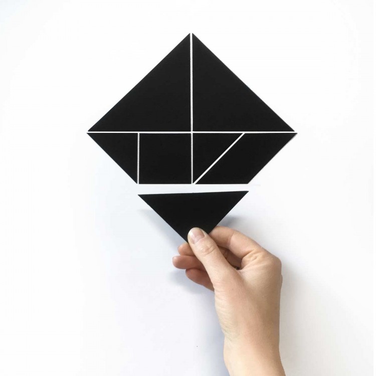 Aimants tangram noir / Groovy Magnets
