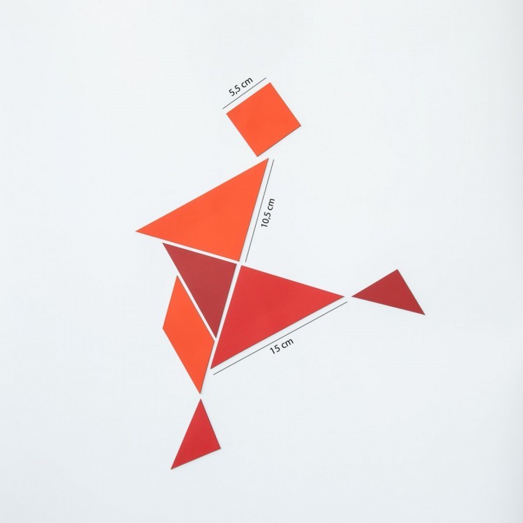 Aimants tangram teintes de rouges / Groovy Magnets