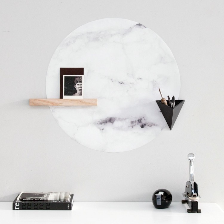 Magnetic wall sticker by Groovy Magnets - round adhesive wall sticker with marble print
