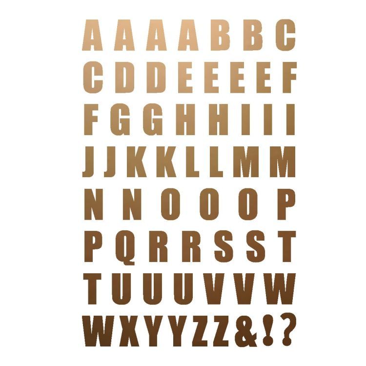 Magnet set alphabet copper / Groovy Magnets