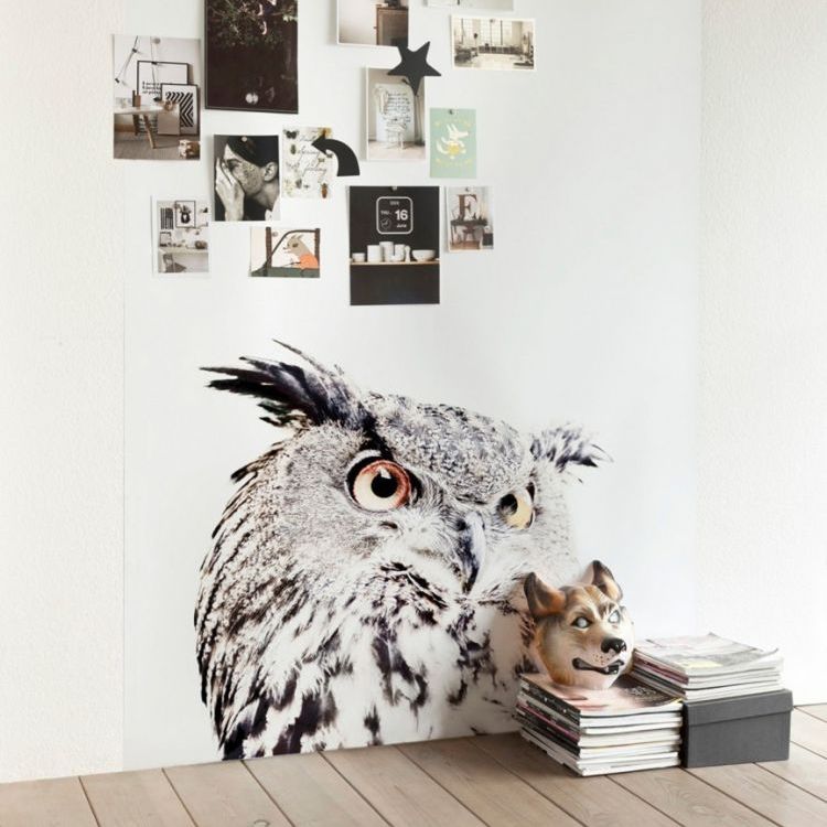 Magnetic wallpaper Owl by Groovy Magnets