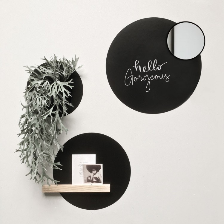 Chalkboard Magnetic sticker / 3x circles - for chalk markers from Groovy Magnets