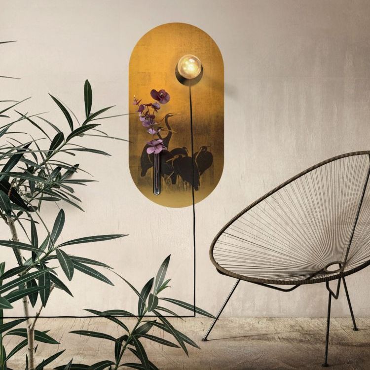 Magnetic oval shaped golden wall sticker by Groovy Magnets ideal for doors