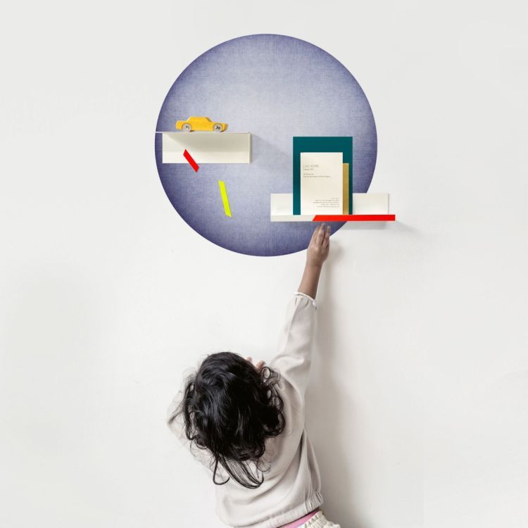 Magnetic wall sticker with print 'Phantom Blue' by Groovy Magnets - round wall sticker