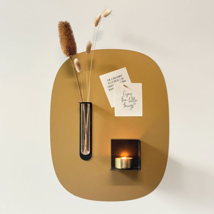 Boîte dorée Groovy Magnets en coffret cadeau - Autocollant magnétique doré avec topping