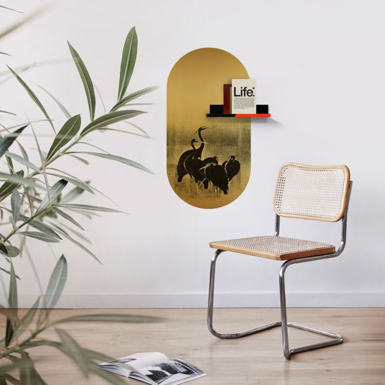 Gouden magneetsticker van Groovy Magnets - decoratieve muursticker met magneten