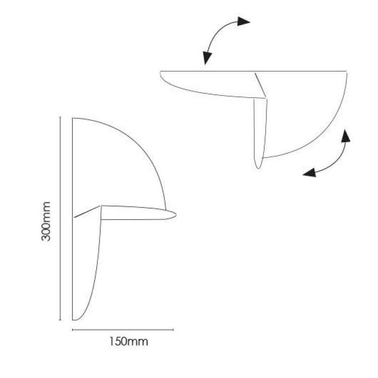 Magnetic steel wall shelf from Groovy Magnets