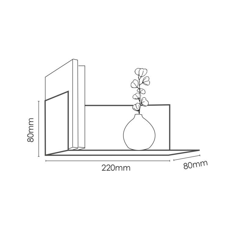 Etagère magnétique en acier de Groovy Magnets 