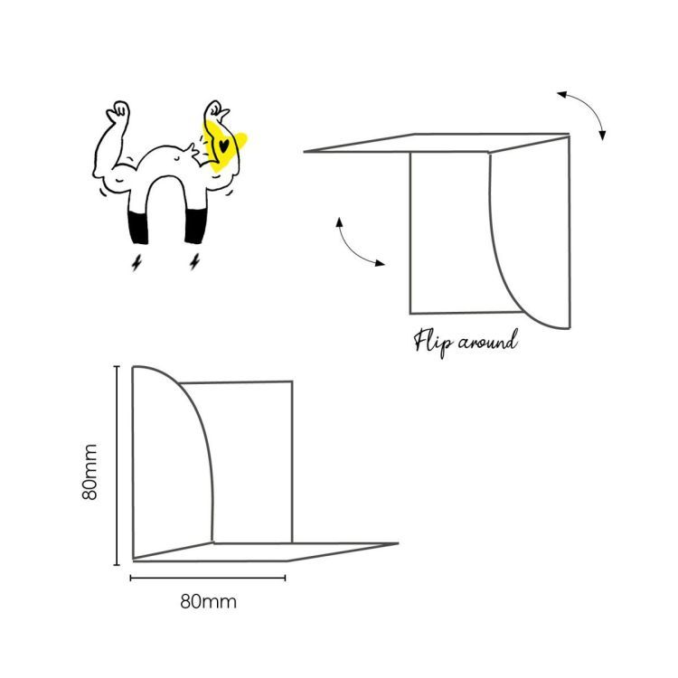 Steel magnetic shelf from Groovy Magnets 