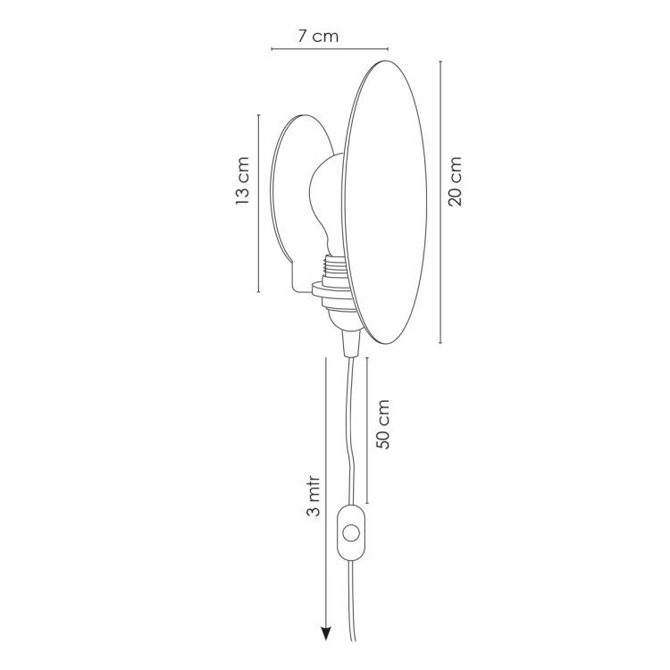 Lampe murale magnétique Eclipse par Groovy Magnets