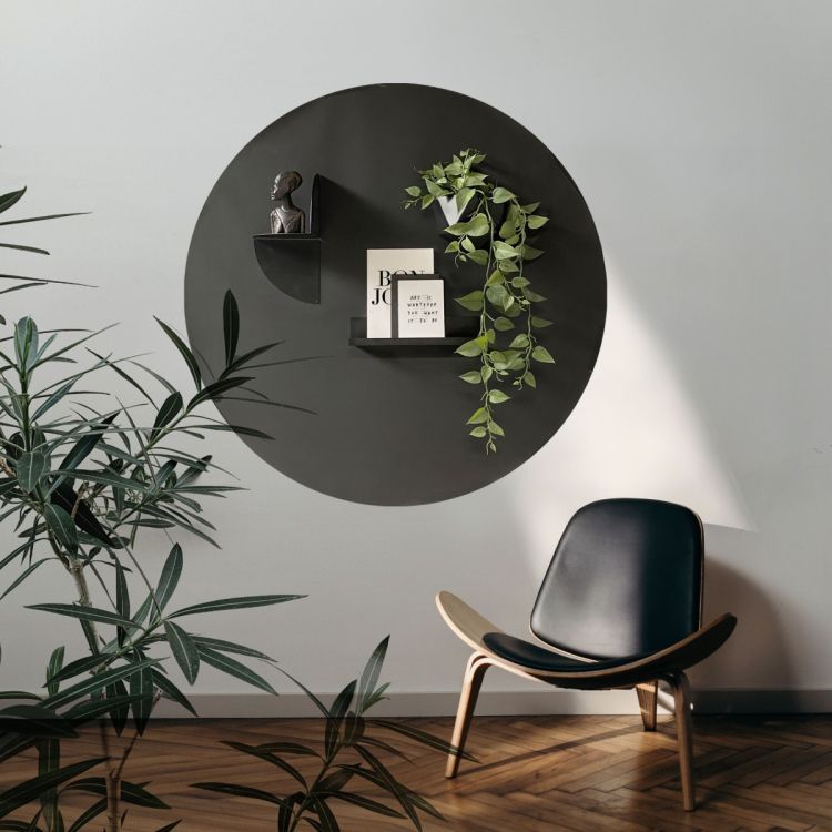 Premium chalkboard magnetic wallpaper by Groovy Magnets in circle shape: Extra strong adhesion