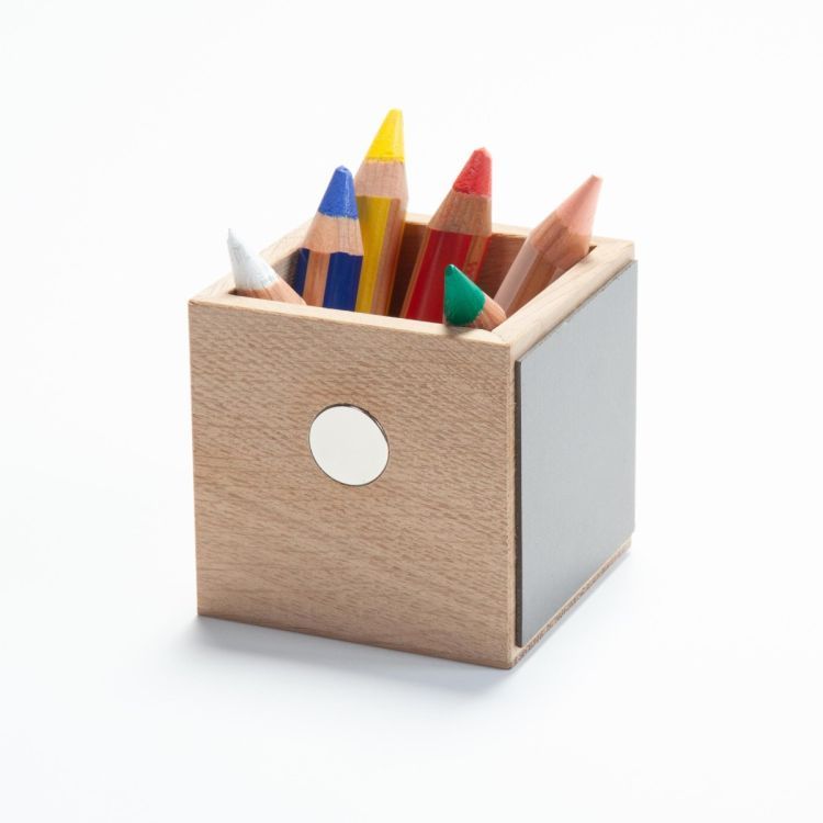 Wooden magnetic wall box for writing utensils from Groovy Magnets