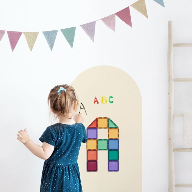Magnetische muursticker zand kleur beschrijfbaar van Groovy Magnets