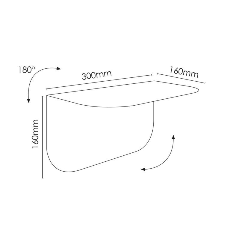Groovy Magnets étagère magnétique en acier -  pas de trous dans le mur