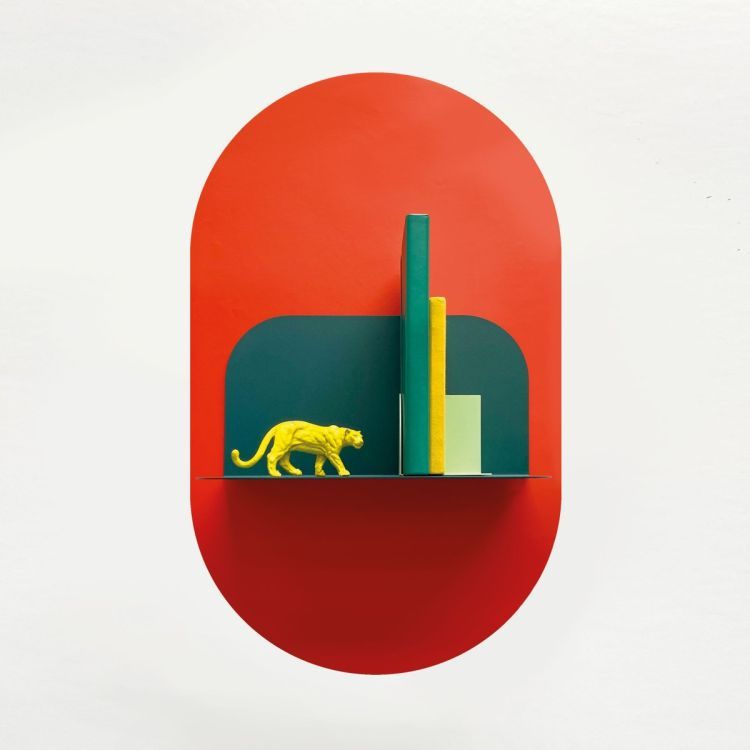 Groovy Magnets petrol powder coated metal magnetic shelf. 