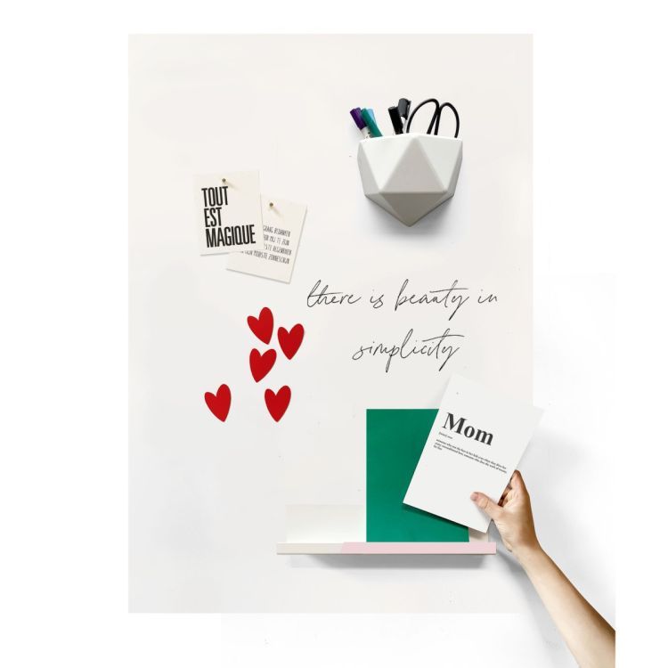 Magneetsticker van Groovy Magnets: rechthoekige magnetische sticker witte achtergrond
