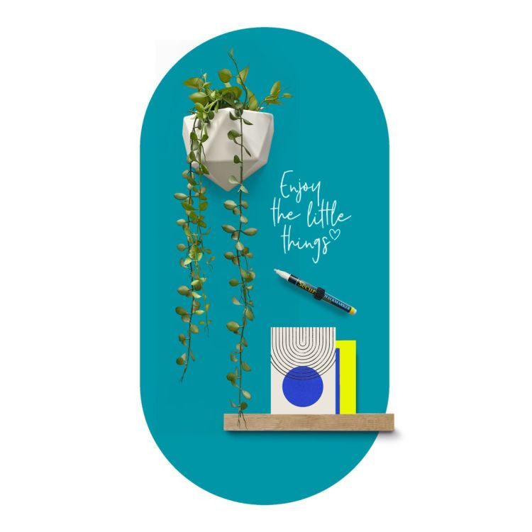 Magnetischer Wandaufkleber Ozeanblau beschreibbar von Groovy Magnets