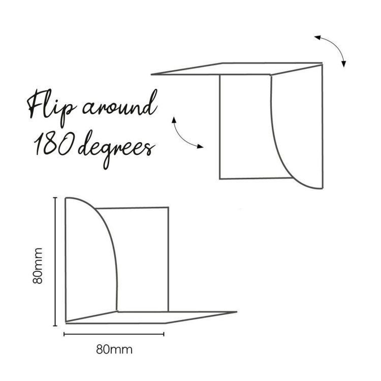 Groovy Magnets stainless steel magnetic shelf / black. No drill holes on ferrous undergrounds.