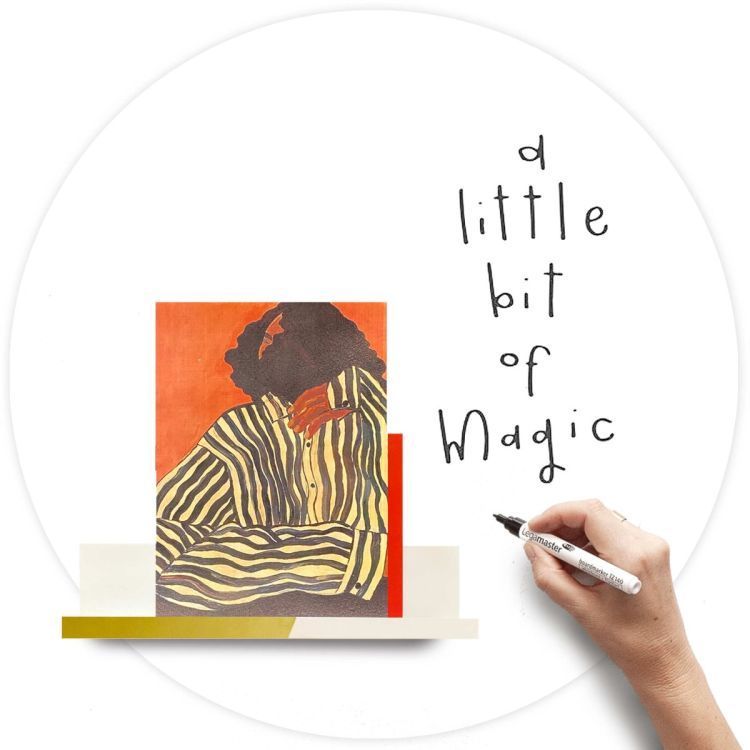 Witte, ronde magneetsticker van Groovy Magnets | magnetische muursticker