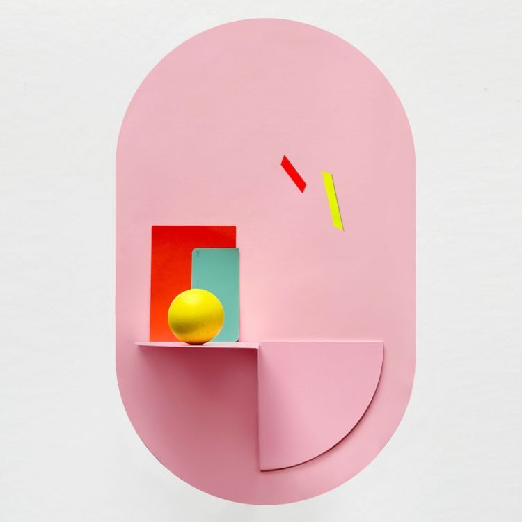 Sticker magnétique ovale rose de Groovy Magnets - sticker mural à forte adhérence