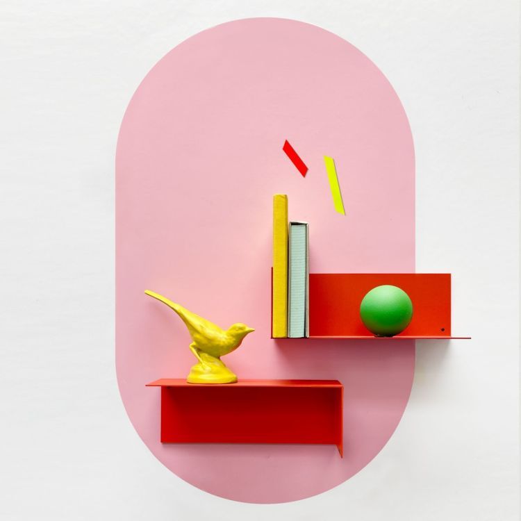 Sticker magnétique ovale rose de Groovy Magnets - sticker mural à forte adhérence