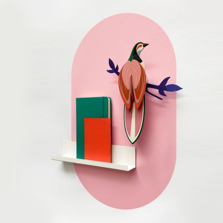 Sticker magnétique ovale rose de Groovy Magnets - sticker mural à forte adhérence