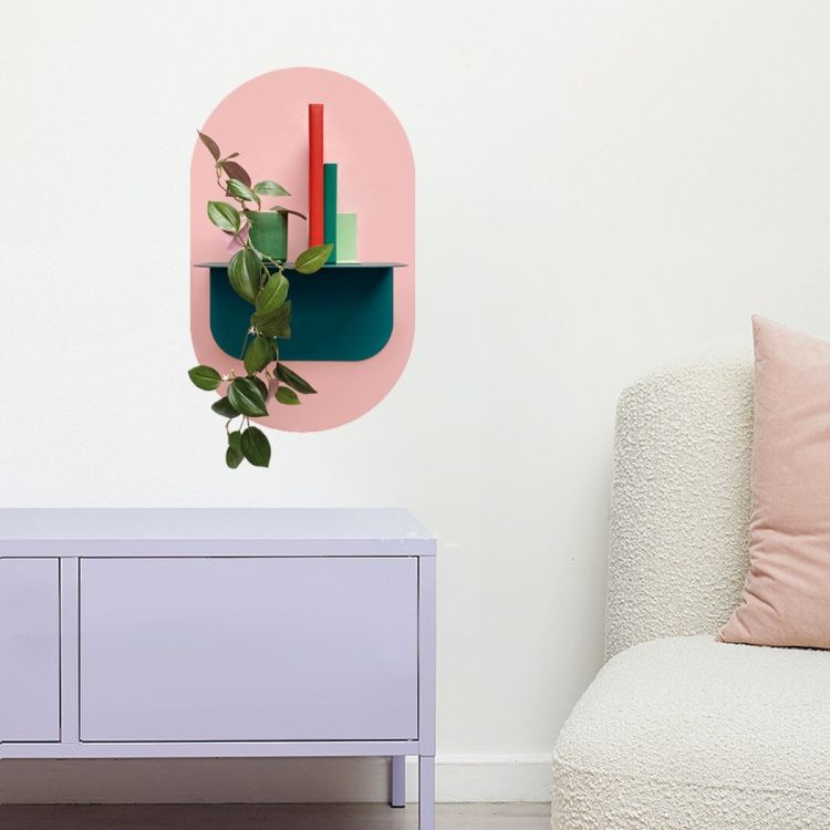 Sticker magnétique ovale rose de Groovy Magnets - sticker mural à forte adhérence