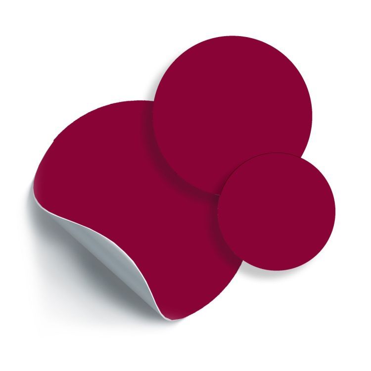 Stickers magnétiques burgundy de Groovy Magnets - autocollant rond, sticker mural