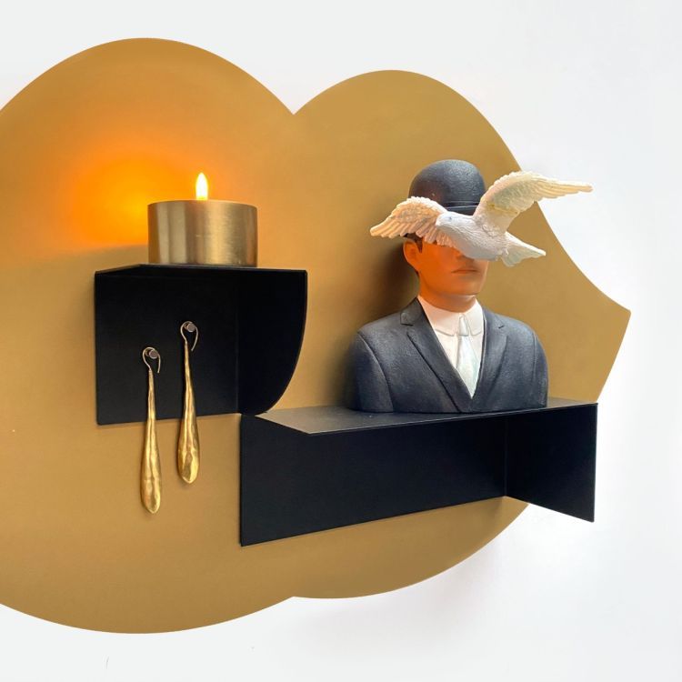 Sticker magnétique rond or de Groovy Magnets - décoratif &  fonctionnel