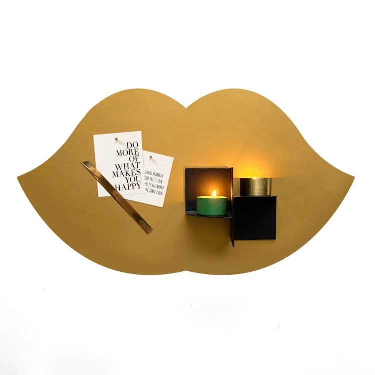 Sticker magnétique rond or de Groovy Magnets - décoratif &  fonctionnel