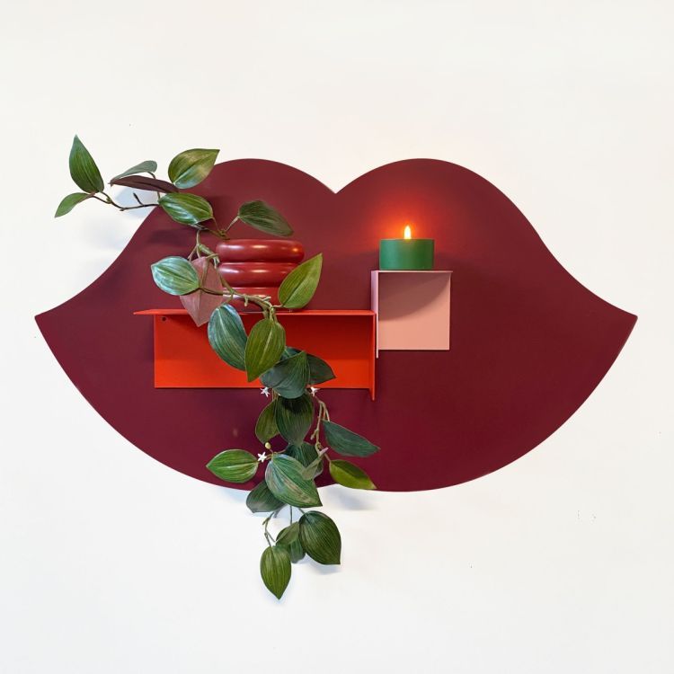 Sticker magnétique rond burgundy de Groovy Magnets - décoratif &  fonctionnel