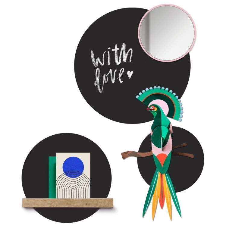 Mirroir magnétique de Groovy Magnets couleur rose