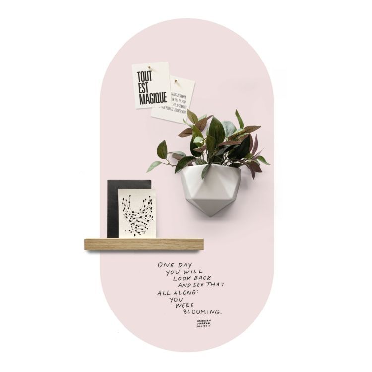 Magnetic wall decal light pink writable by Groovy Magnets