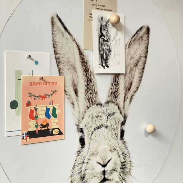 Magneetsticker konijn van Groovy Magnets - decoratieve en functionele muursticker dieren print